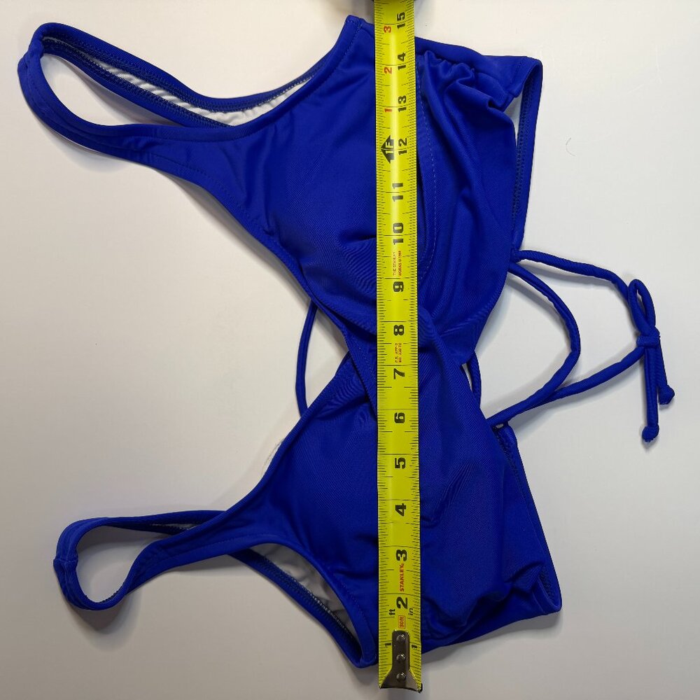Venus Swim Lovely Lift Wrap Bikini Top - Cobalt Blue - M - Pole Top - Picture 5 of 6